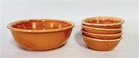 Vintage Hull Pottery Orange Tangerine Drip Glaze