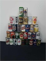 32 vintage beer cans