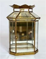 Gold Vintage Glass & Mirror Display Box - Wall