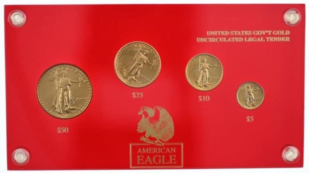 1986 Four Piece American Eagle Gold Coin Set
