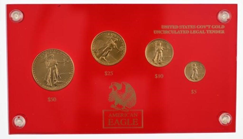 1988 Four Piece American Eagle Gold Coin Set