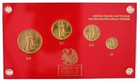 1990 Four Piece American Eagle Gold Coin Set