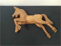 Vintage carved wooden horse 11 in must have had a