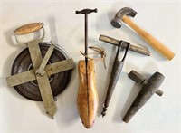 Old Tools & Shoe Stretcher Lot
