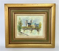Vintage Signed Painting 17.5x16