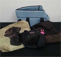 Small fabric pet carriers and reusable bag