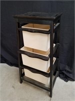 Wood stand with cloth drawers super cute 38 x 16