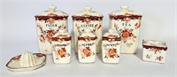 Vintage Japanese Hand Painted Canister Set
