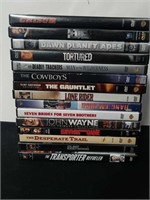 Group of DVDs