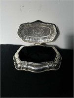 Vintage metal jewelry box