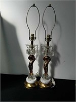 2 29.5 inch vintage lamps no shades