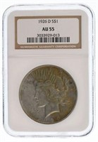 1926-D Peace Dollar – NGC Graded AU-55 &