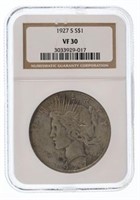 1927-S Peace Dollar – NGC Graded VF-30 &