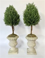 22" Tall Pair of Decorative Topiaries