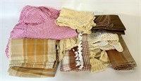Mixed Linens Lot - Table Cloths, Pillow Cover &