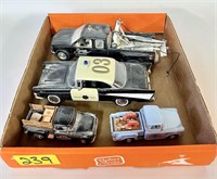 Mixed Diecast Cars - Police Chief, Tow Truck,