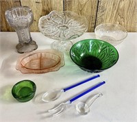 Vintage Clean up Lot with Pressed Glass Cake