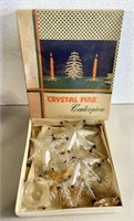 Vintage Christmas Crystal Pine Centerpiece