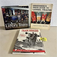 3 Books - Lionel Trains, Luxury Trains, Train