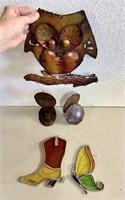 Decorative Owl Wind Chime & Stained Glass Pcs