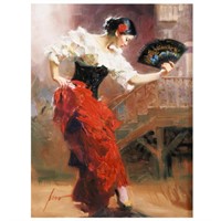 Pino (1939-2010), "Spanish Dancer" Hand Embellishe