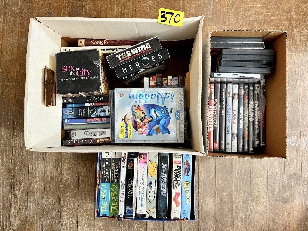 Mixed DVD and VHS Lot