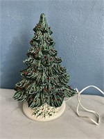 Vintage Ceramic Christmas Tree - Some bulbs and