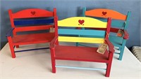 3 Doll Size Benches  - Some wear