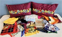 Mixed Lot with Scarves & Decorative Pillows
