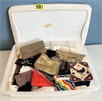 Tub Lot with Small Handbags & Wallets as-is