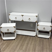 Entryway Console Table & 2 Matching Cabinets