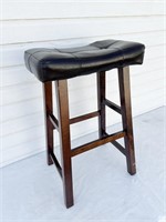 Wooden Bar Stool with Padded Seat
