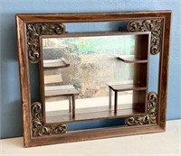 Vintage Mirror Wall Shelf - Needs Cleaning