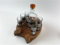 Tequila Bottle & Shot Glass Set