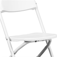 Flash Furniture Kids White Plastic Folding Chair