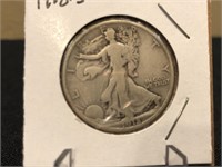 1918 S Silver Walking Liberty Half Dollar