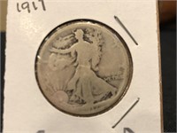 1917 Silver Walking Liberty Half Dollar