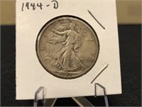 1944 D Silver Walking Liberty Half Dollar