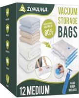 12Pack Medium Vacuum Storage Bags, Space Saver