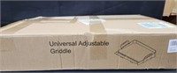 Universal adjustable griddle. Griddle for gas