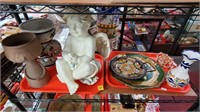 Lot of Pottery, Angel, Decorative Decor