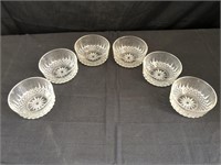 6 Small Arcoroc France Glass Bowls