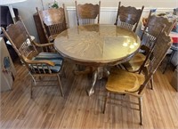 Dining Room Table And Chairs; Glass Top