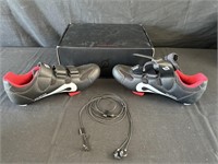 Peloton Cycling Shoes Size 42 & Earbuds