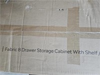 Fabric 8 drawer storage cabinet w/ shelf. Not