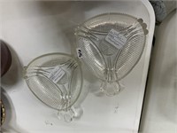 2 GLASS DISHES