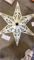 LARGE TIN STAR W/ CUTOUT DESIGNS 25"X25"