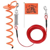 Pawaboo Dog Tie Out Cable and Stake, 30 Feet Dog