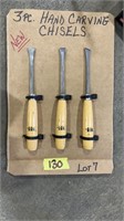 3 PC. HAND CARVING CHISELS