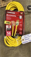25 FT. INDOOR/OUTDOOR 14 GUAGE EXTENSION CORD, NEW